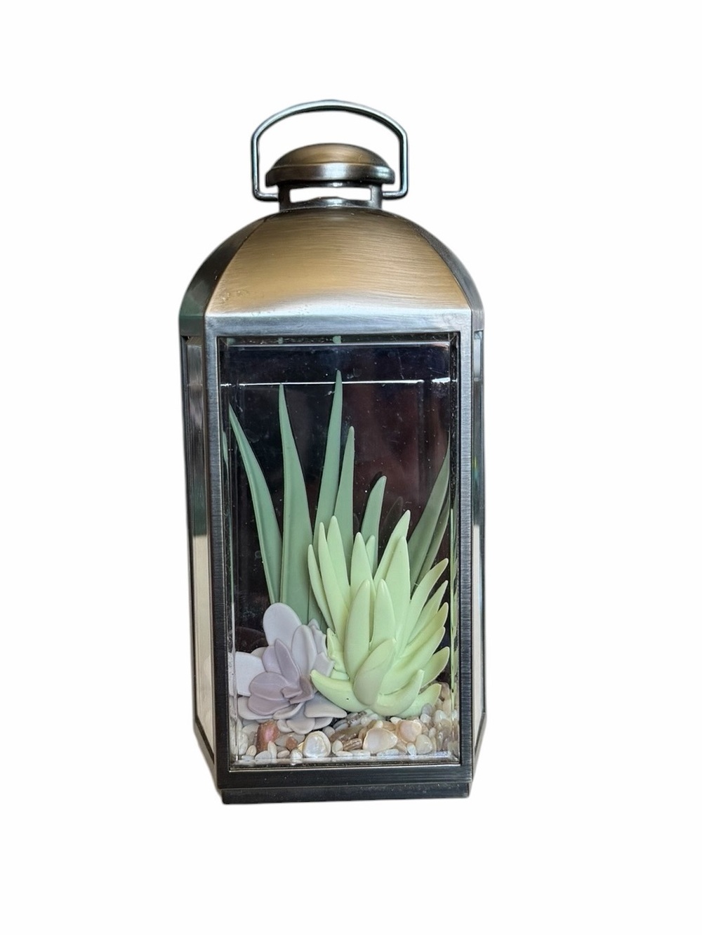 Bath & Bodyworks Wallflower Light Up Lantern w/ Succulents